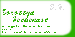 dorottya heckenast business card